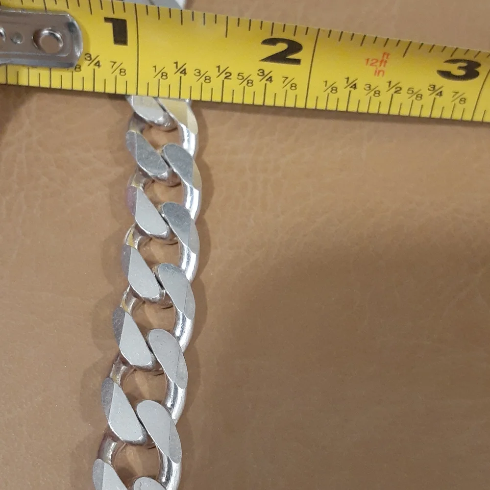 STERLING SILVER 925  CUBAN LINK CHAIN NECKLACE NWT